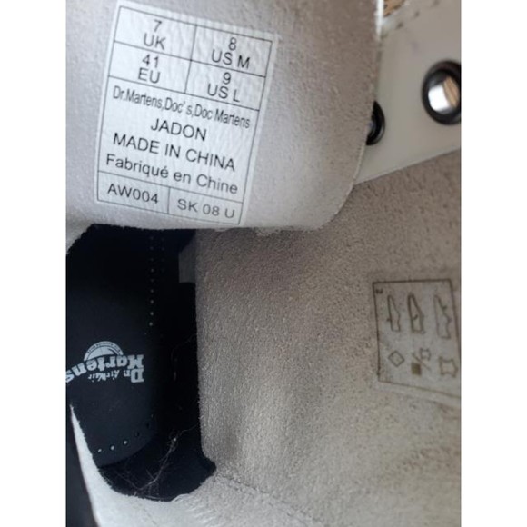 Platform JADON Dr Martens white women's US size 9 -10 Men's US 8 - Picture 14 of 14